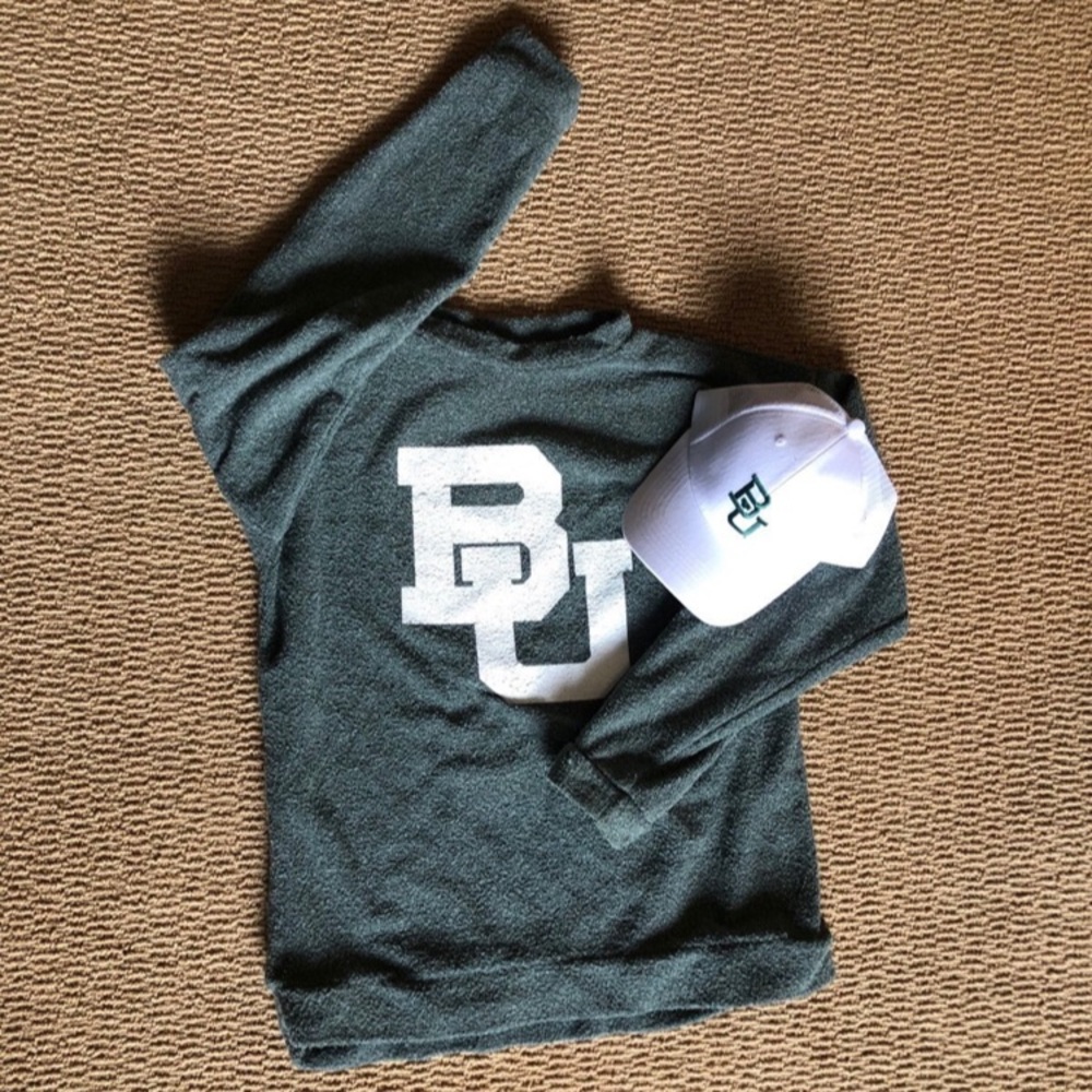 Green Baylor sweatshirt by Woolly Threads
